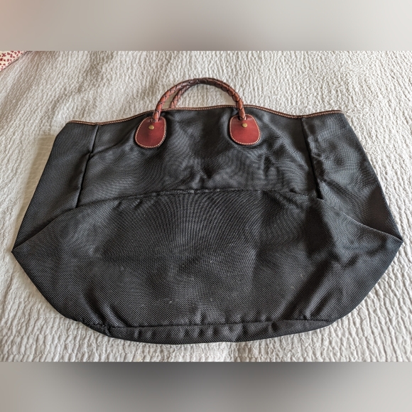 Handcrafted Black Nylon Tote - Picture 3 of 5